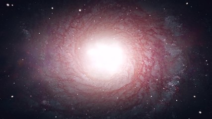 Wall Mural - Glowing Deep Space Traveling Nebula with Stars. Infinite Universe and Starry Night. Science Rotation Galaxy, star, night, sky, space, star dust, nebula, planets