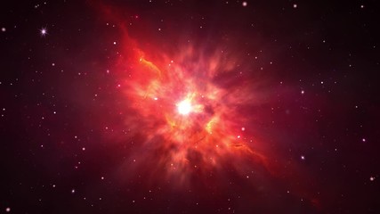 Wall Mural - planets and galaxy science fiction deep space star field 4k loop animation background. universe trav