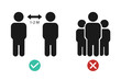 © kaif - Keep social distance icon vector