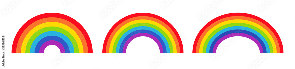 Vector illustration of rainbow icon - obrazy, fototapety, plakaty 