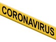 Text corona virus on a white background 