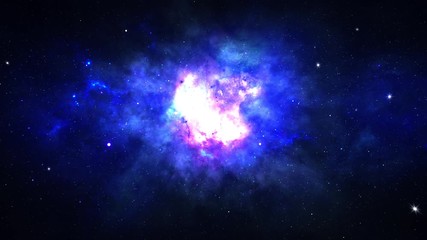 Wall Mural - planets and galaxy science fiction deep space star field 4k loop animation background. universe trav