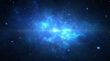 Wall Mural - Abstract Nebula Space Travel Looped Background. Fly from universe burn to the earth near planets, Nebula Aquarius , stars and galaxy