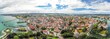 Aerial view of harbor city Konstanz on Bodensee - Lake Constance, Germany