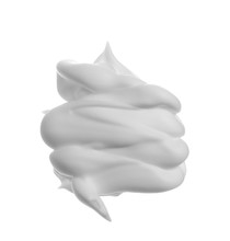 Shave Foam Isolated On White Background, Clipping Path