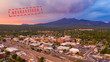 Mount Humphreys at sunset overlooks the area around Flagstaff Arizona