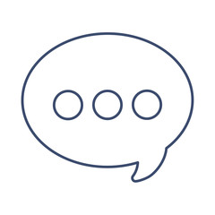 Canvas Print - speech bubble , line style icon