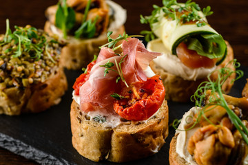 Wall Mural - Bruschetta with parma