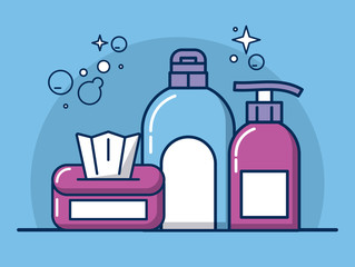 Sticker - housekeeping tools and products icons