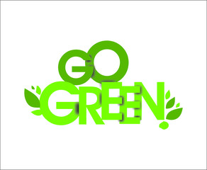 Sticker - go green vector file