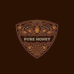 Canvas Print - Honey label