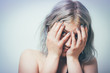 © aeroking - Woman covers his face by hand