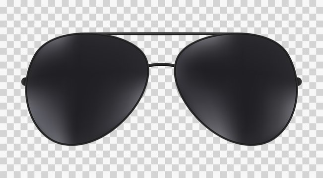 aviator police isolated sunglasses .