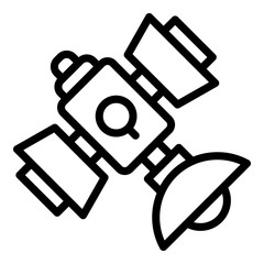 Poster - Satellite tower icon. Outline satellite tower vector icon for web design isolated on white background
