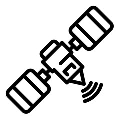 Poster - Network satellite icon. Outline network satellite vector icon for web design isolated on white background