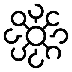 Poster - Gravity icon. Outline gravity vector icon for web design isolated on white background