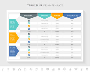 Wall Mural - Vector Table Infographic
