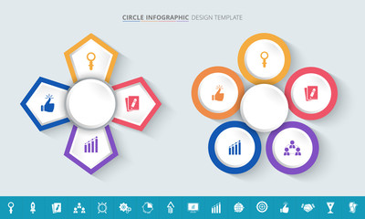 Wall Mural - Circle infographic design - Vector Illustration
