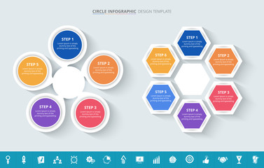 Wall Mural - Circle infographic design - Vector Illustration