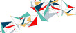 © antishock - Line points connections, triangular technology design. Abstract geometric background