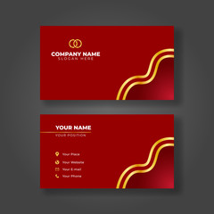 Modern dark business card Template, modern and Clean design vector Creative