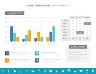 Wall Mural - Bar Chart Infographic Template - Vector Illustration