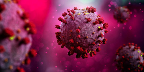 Wall Mural - Coronavirus Covid-19 background - 3d rendering