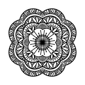 Mandala. Ornament Geometric Pattern. Abstract Ornament of Coloring Book For Adult