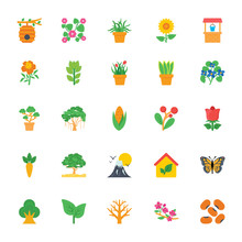 Nature And Ecology Flat Icons 1