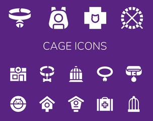 Wall Mural - Modern Simple Set of cage Vector filled Icons