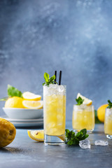 Poster - Fresh summer cocktail with lemons