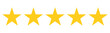 © Robert Kneschke - 5 Star Rating Review with five golden stars as vector icons