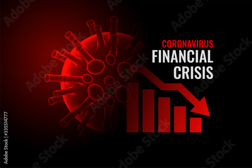 Fotomural coronavirus covid-19 financial crisis economy downfall background