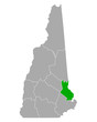 Karte von Strafford in New Hampshire