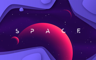 Wall Mural - Vector background on the theme of outer space