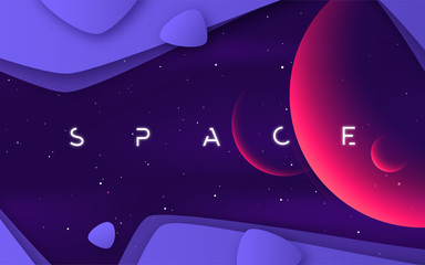 Wall Mural - Vector background on the theme of outer space