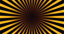 Black And Yellow Radial Stripes