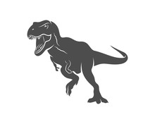 T Rex Logo Design Template. Vector Illustration