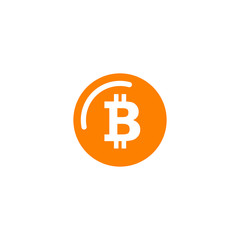 Wall Mural - Bitcoin currency icon logo design vector