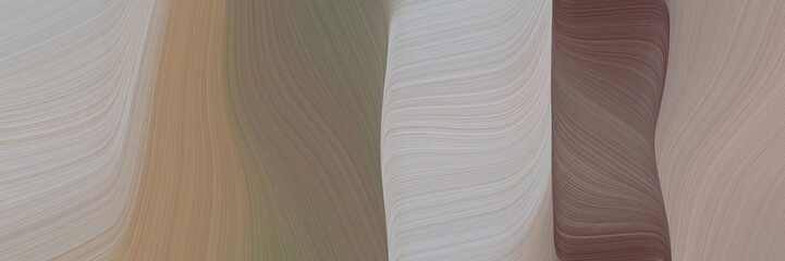Poster - abstract dynamic curved lines colorful designed horizontal header with gray gray, old mauve and ash gray colors. elegant curved lines with fluid flowing waves and curves