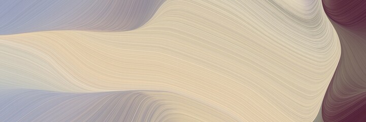 Poster - abstract dynamic curved lines modern header design with silver, pastel gray and old mauve colors. elegant curved lines with fluid flowing waves and curves