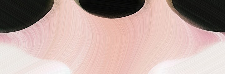 Poster - abstract dynamic curved lines decorative designed horizontal header with baby pink, very dark green and gray gray colors. elegant curved lines with fluid flowing waves and curves