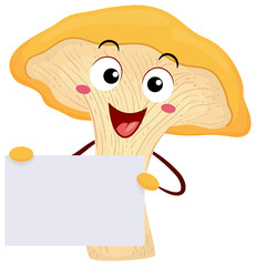 Sticker - Mascot Chanterelle Board Illustration