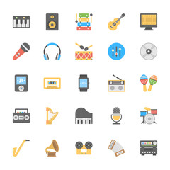 Multimedia Flat Colored Icons 1