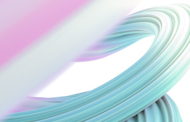 Aufkleber - Abstract 3d art brush stroke background. Colorful geometic wavy line shape composition wallpaper. Stripes pattern.
