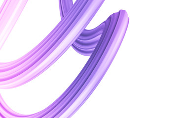 Poster - Abstract 3d art brush stroke background. Colorful geometic wavy line shape composition wallpaper. Stripes pattern.