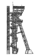 Illustration Of Shaft Mining