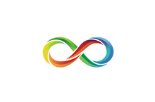 Creative Colorful Infinity Shape Logo Symbol Design Vector Illustration