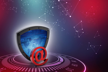 Poster - 3d rendering spam shield

