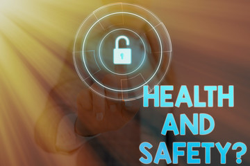 Poster - Handwriting text writing Health And Safety. Conceptual photo procedures intended to prevent accident in workplace